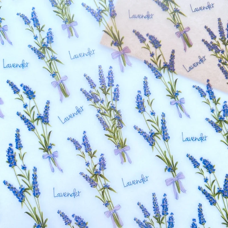 Beeswax Wrap - 100 buah Lavender buatan tangan kertas