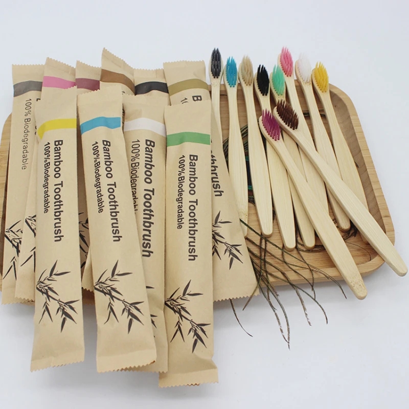 Sikat gigi bambu 100 buah, sik - Bamboo Toothbrush ulasan dan harga