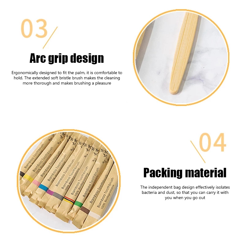 Sikat gigi bambu 100 buah, sik - Bamboo Toothbrush ulasan dan harga