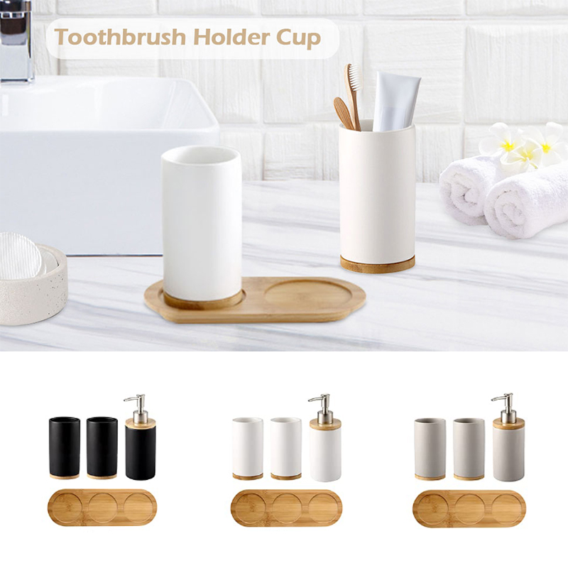 Set Kamar Mandi Keramik Dispen - Bamboo Toothbrush ulasan dan harga