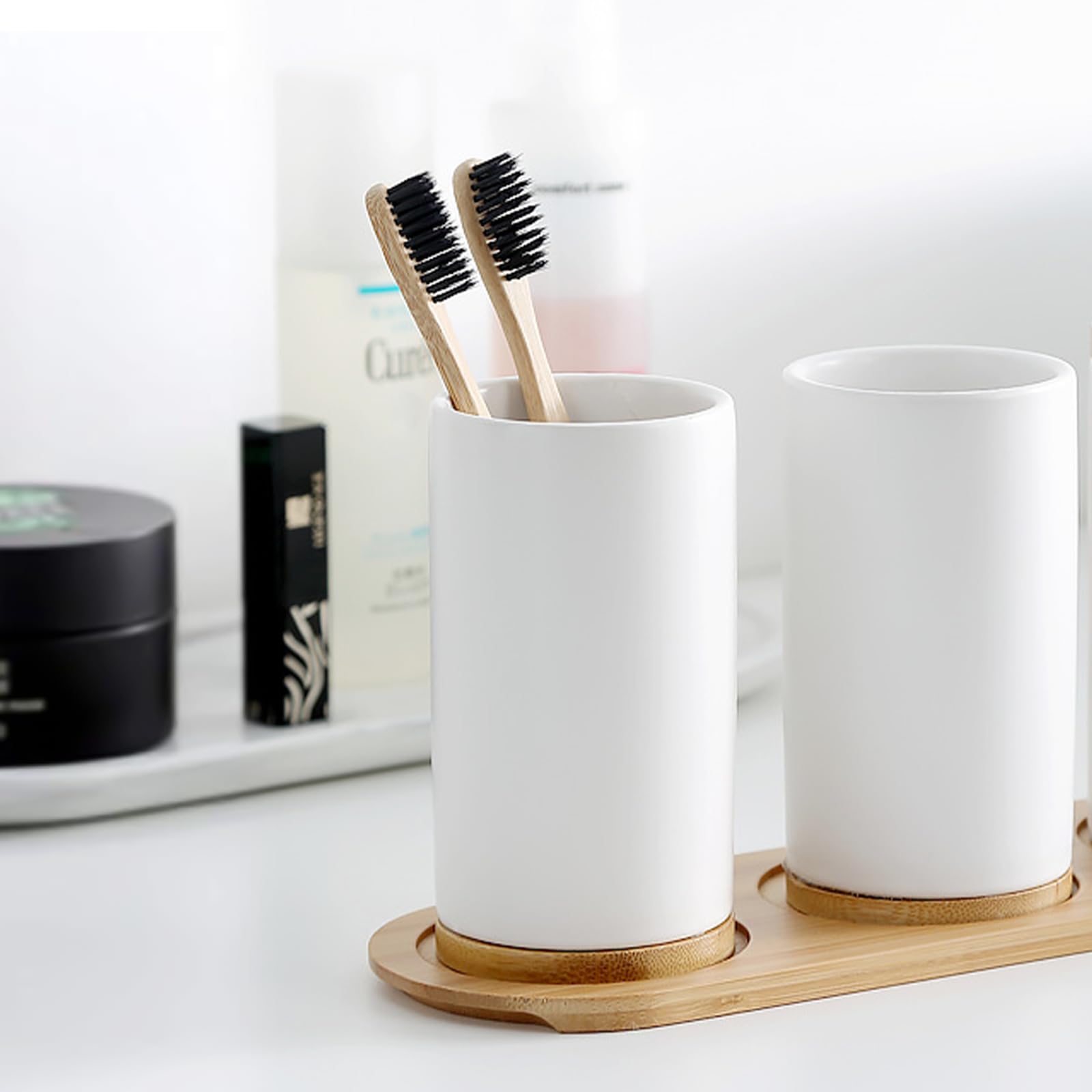 Set Kamar Mandi Keramik Dispen - Bamboo Toothbrush ulasan dan harga